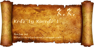 Krály Kornél névjegykártya