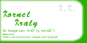 kornel kraly business card